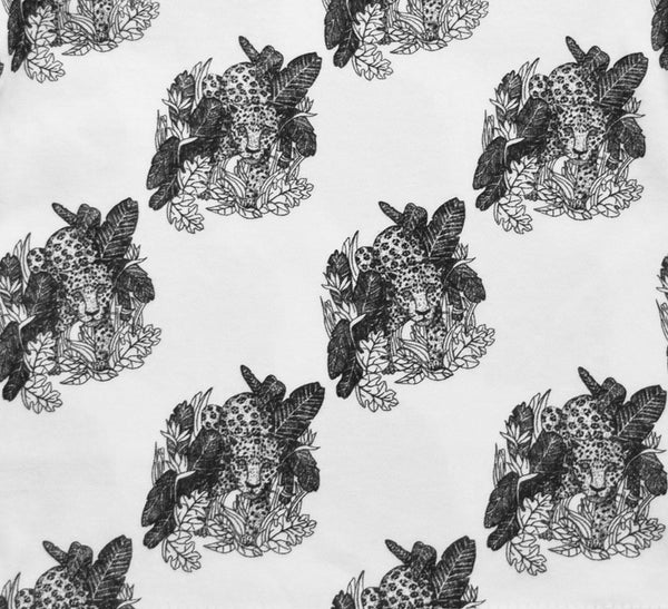 Little Kitt 100% cotton unisex monochrome jaguar animal leggings for babies and toddlers