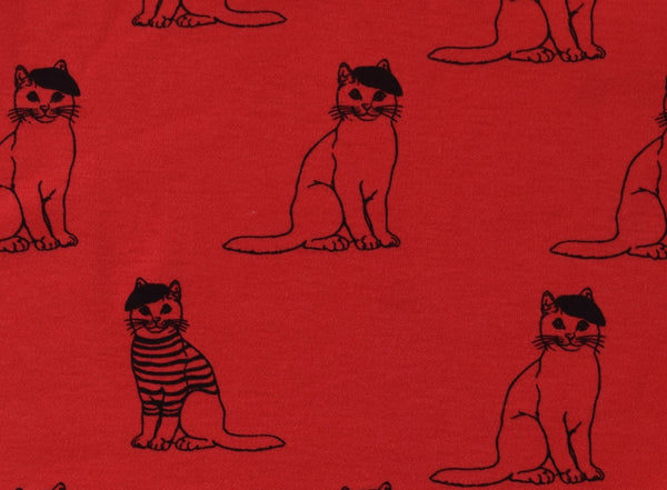 Little Kitt 100% cotton unisex red cat harem leggings for babies and toddlers